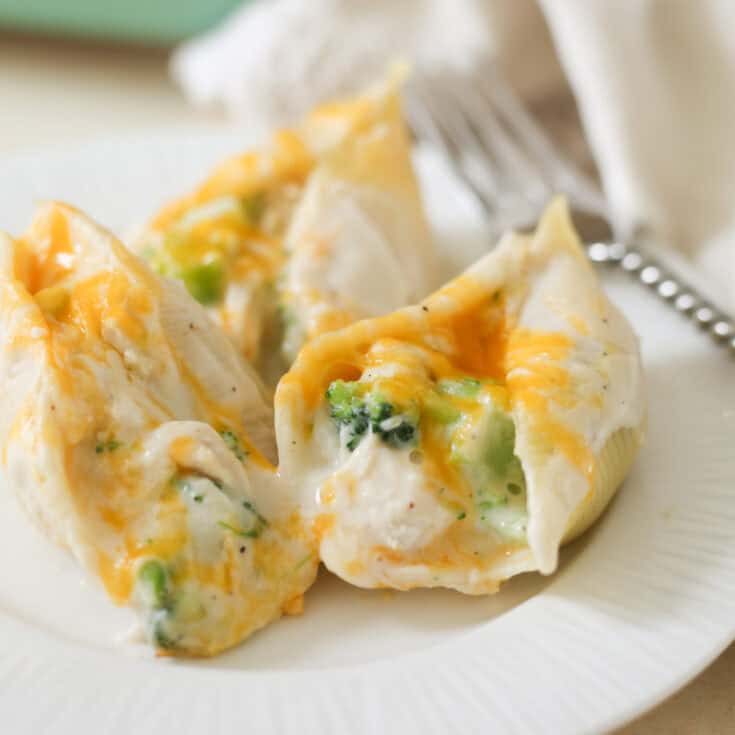 Cheesy Chicken Broccoli Stuffed Shells
