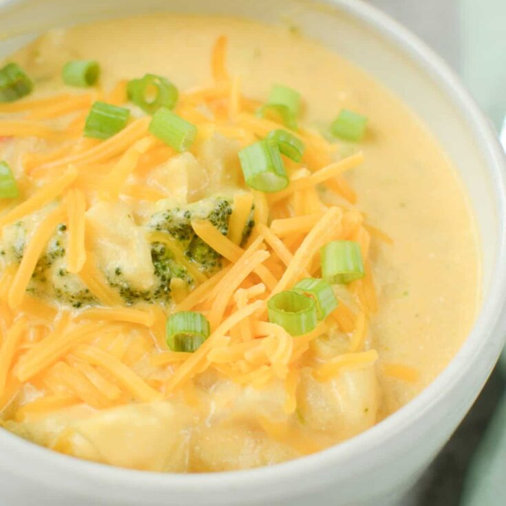 Slow Cooker Cheesy Potato Broccoli Soup