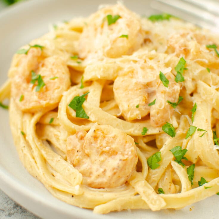 Blackened Shrimp Alfredo
