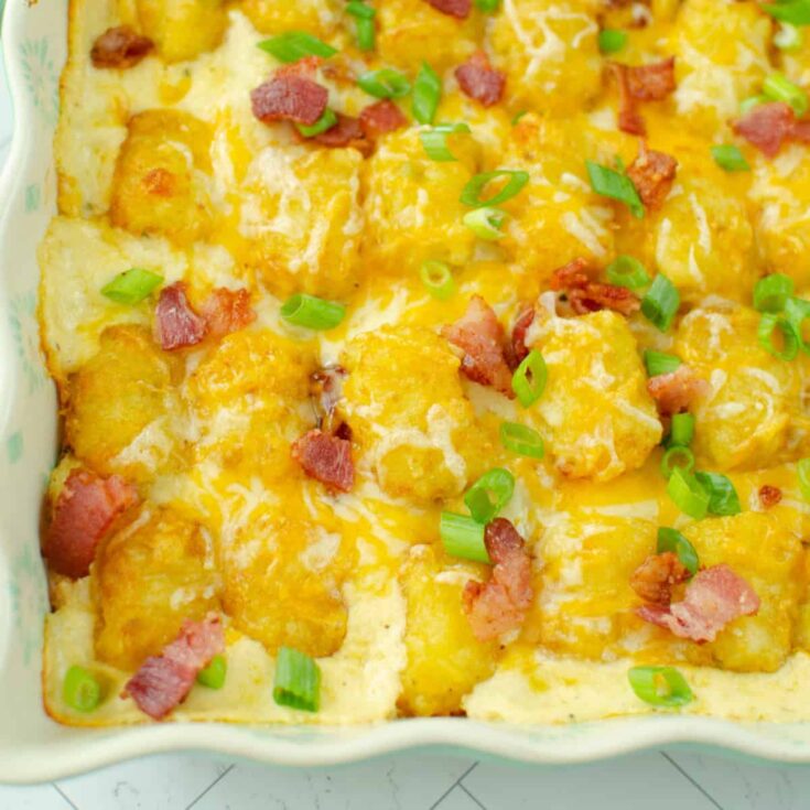 Chicken Bacon Ranch Tater Tot Casserole