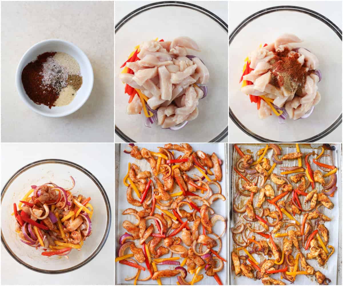 how to make sheet pan chicken fajitas