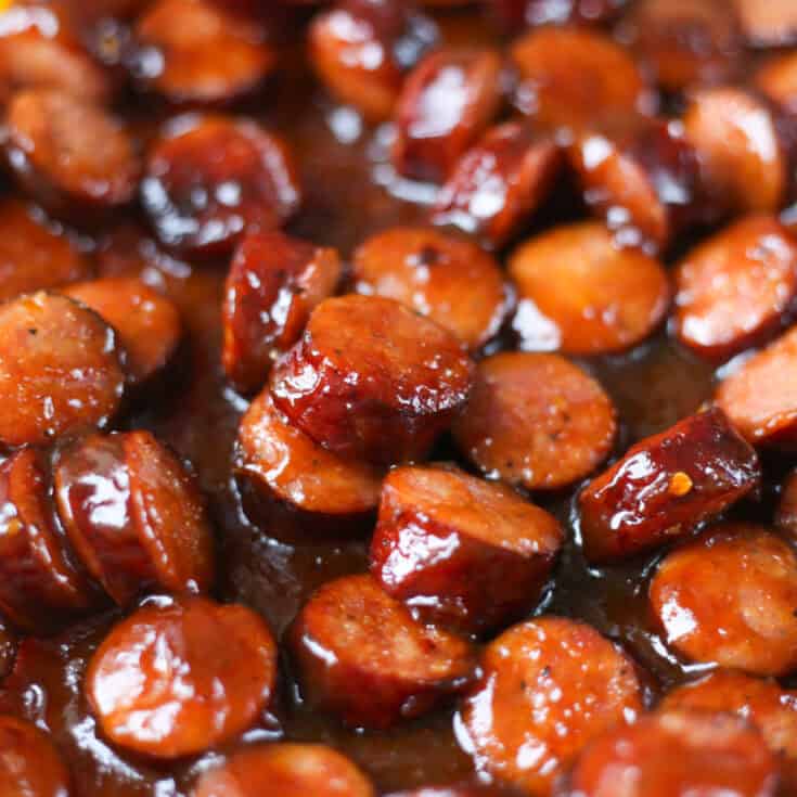 Baked BBQ Sausage Bites