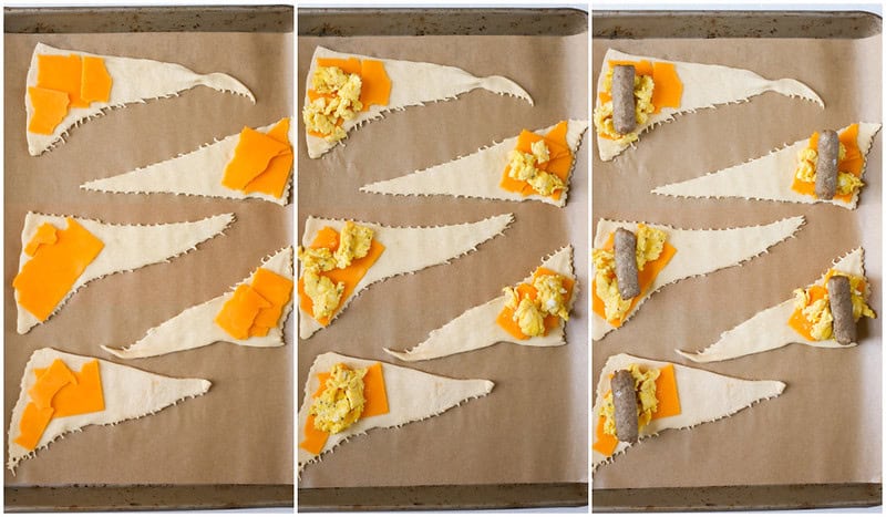 How to make sausage, egg, and cheese crescents