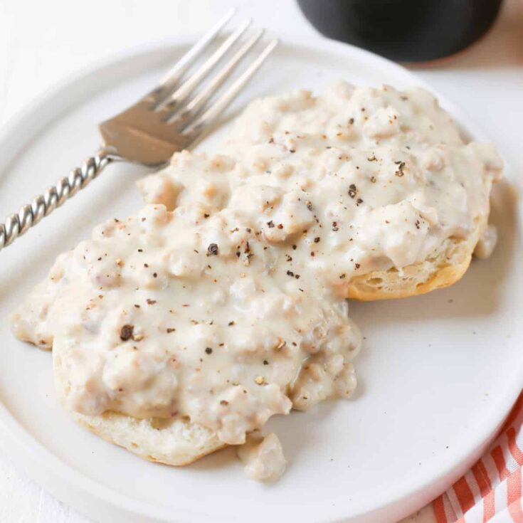 Sausage Gravy and Biscuits