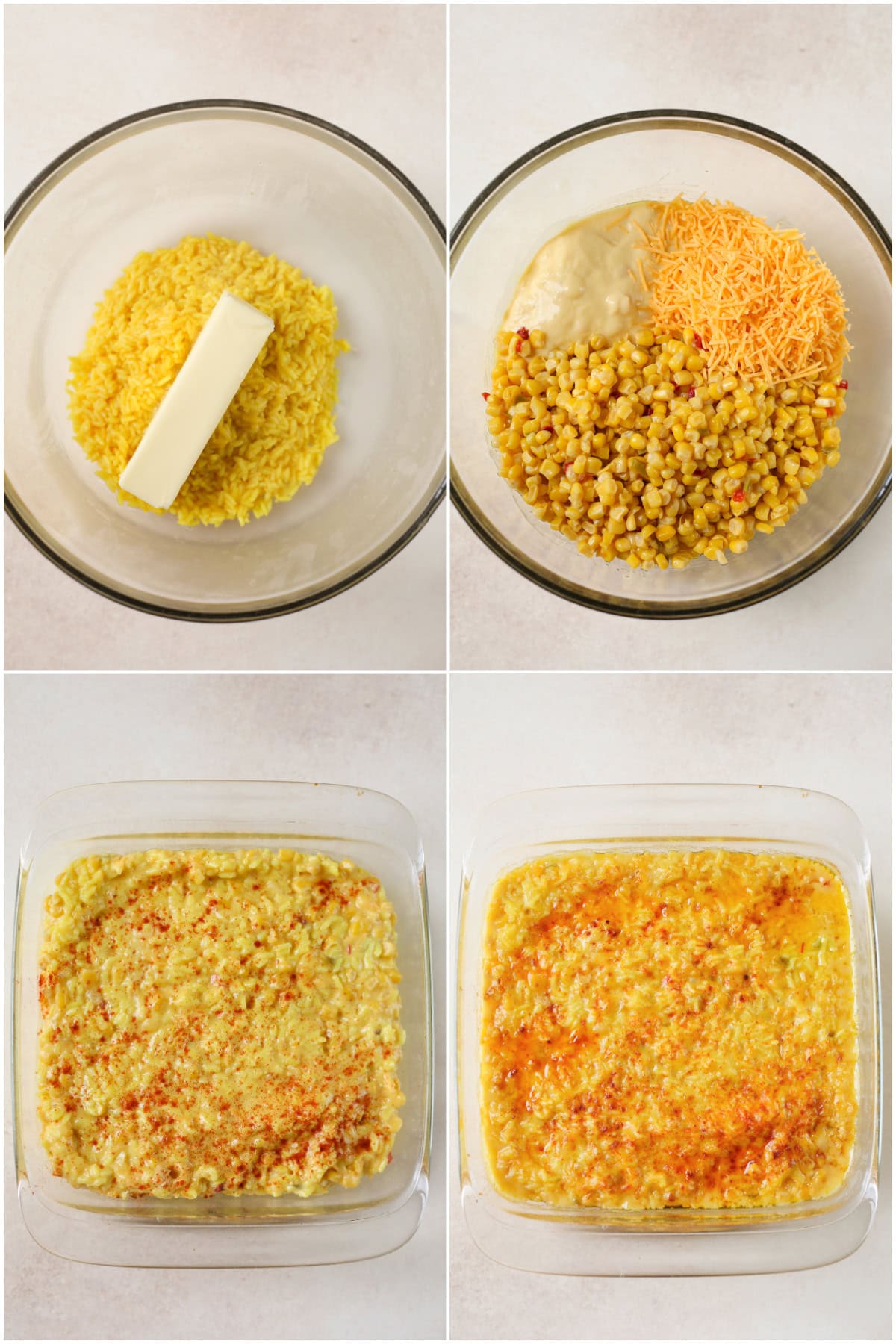 how to make cheesy corn and rice casserole