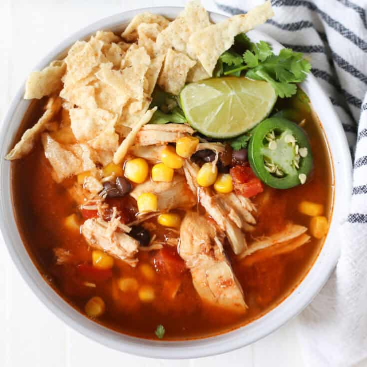 Slow Cooker Chicken Tortilla Soup