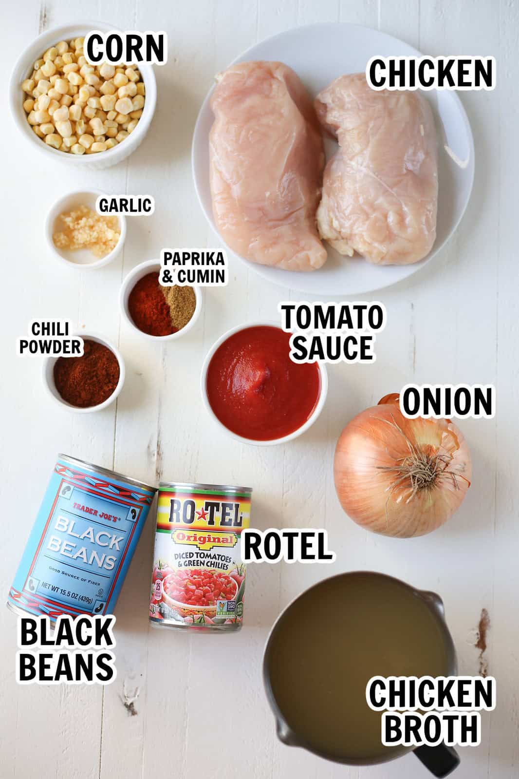 ingredients for chicken tortilla soup