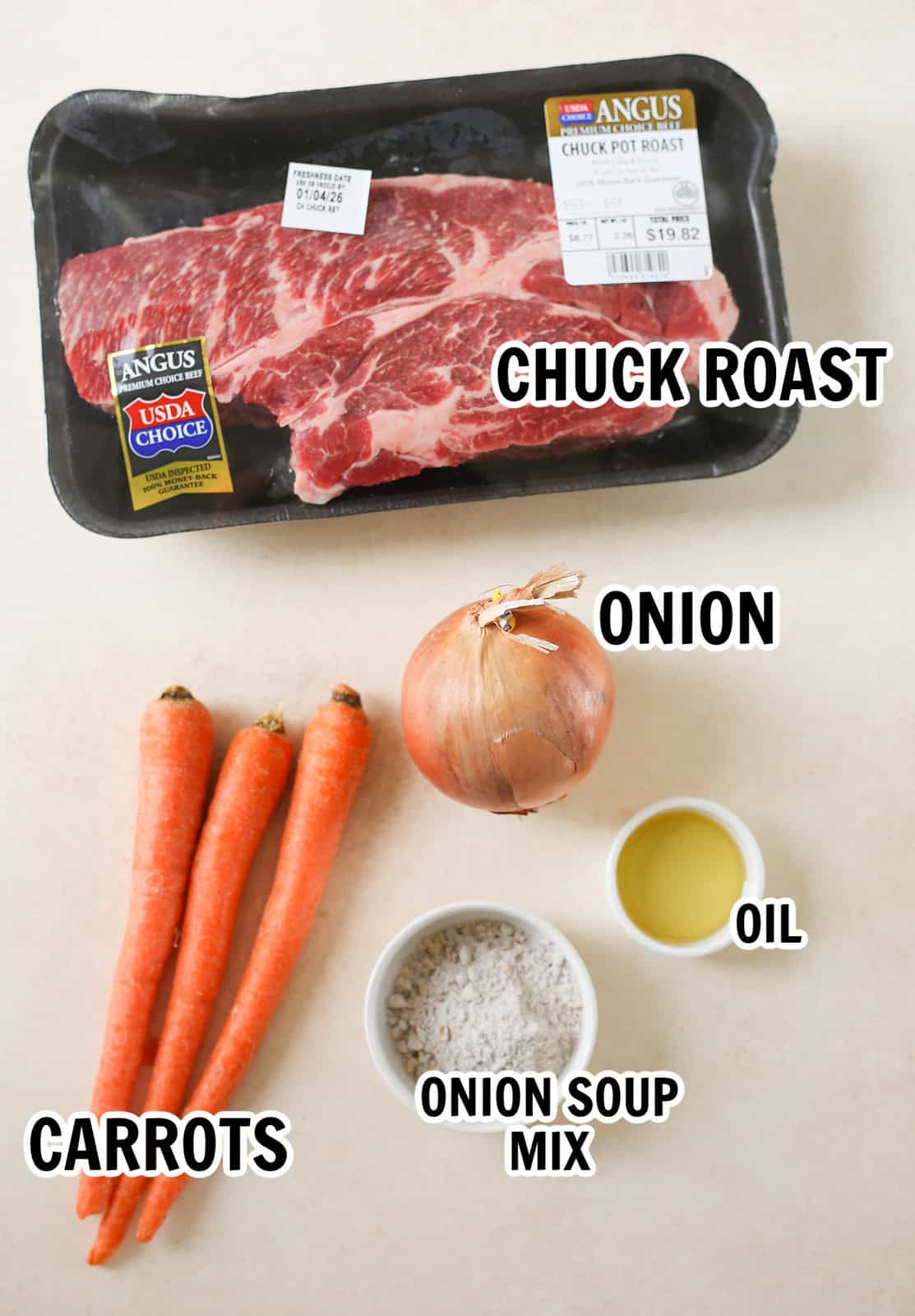 ingredients for slow cooker pot roast