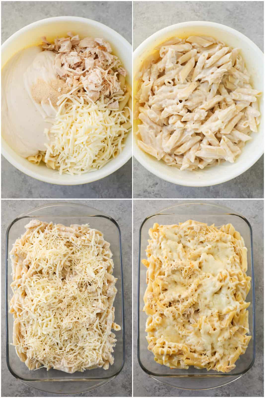 how to make chicken alfredo bake