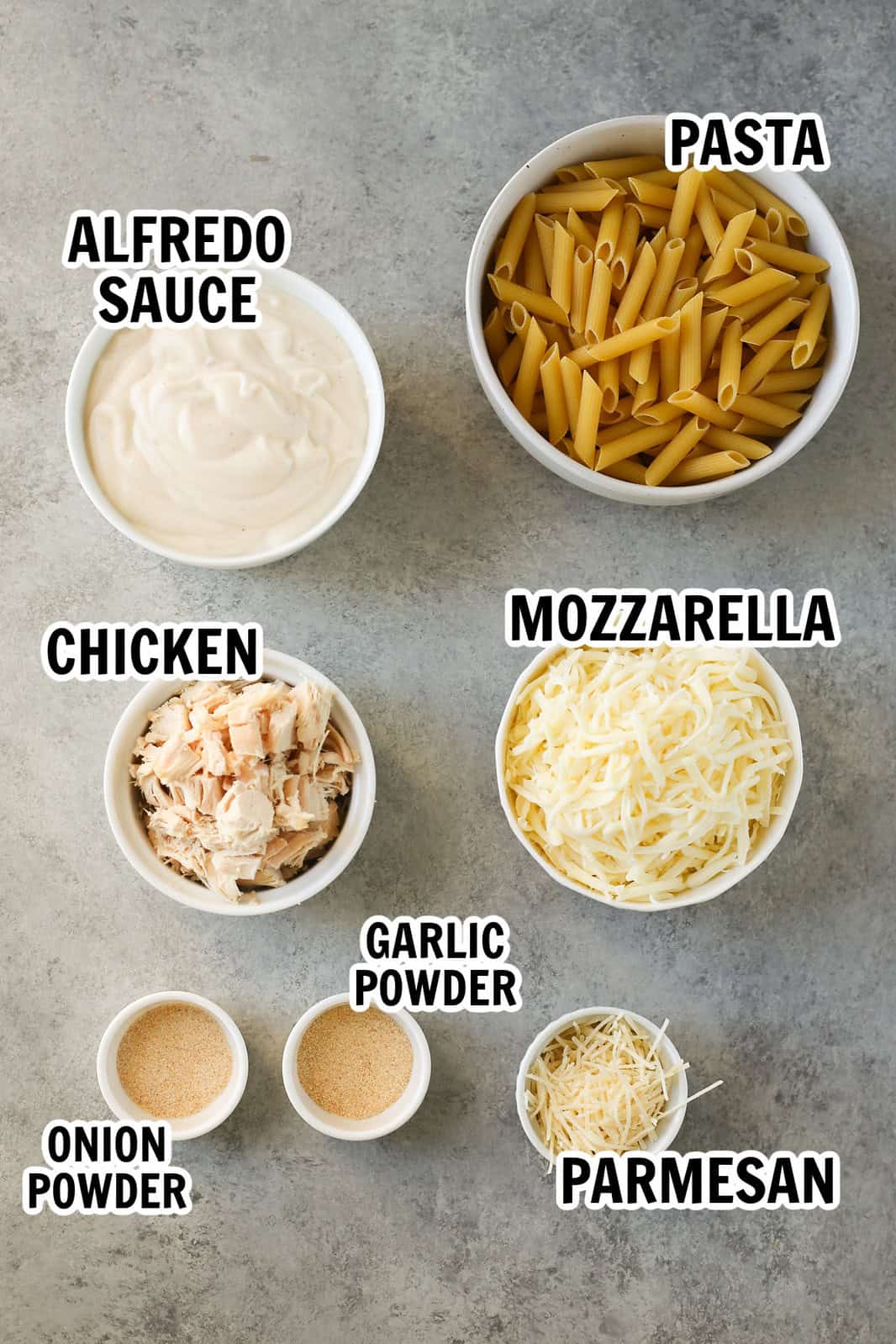 ingredients for chicken alfredo casserole