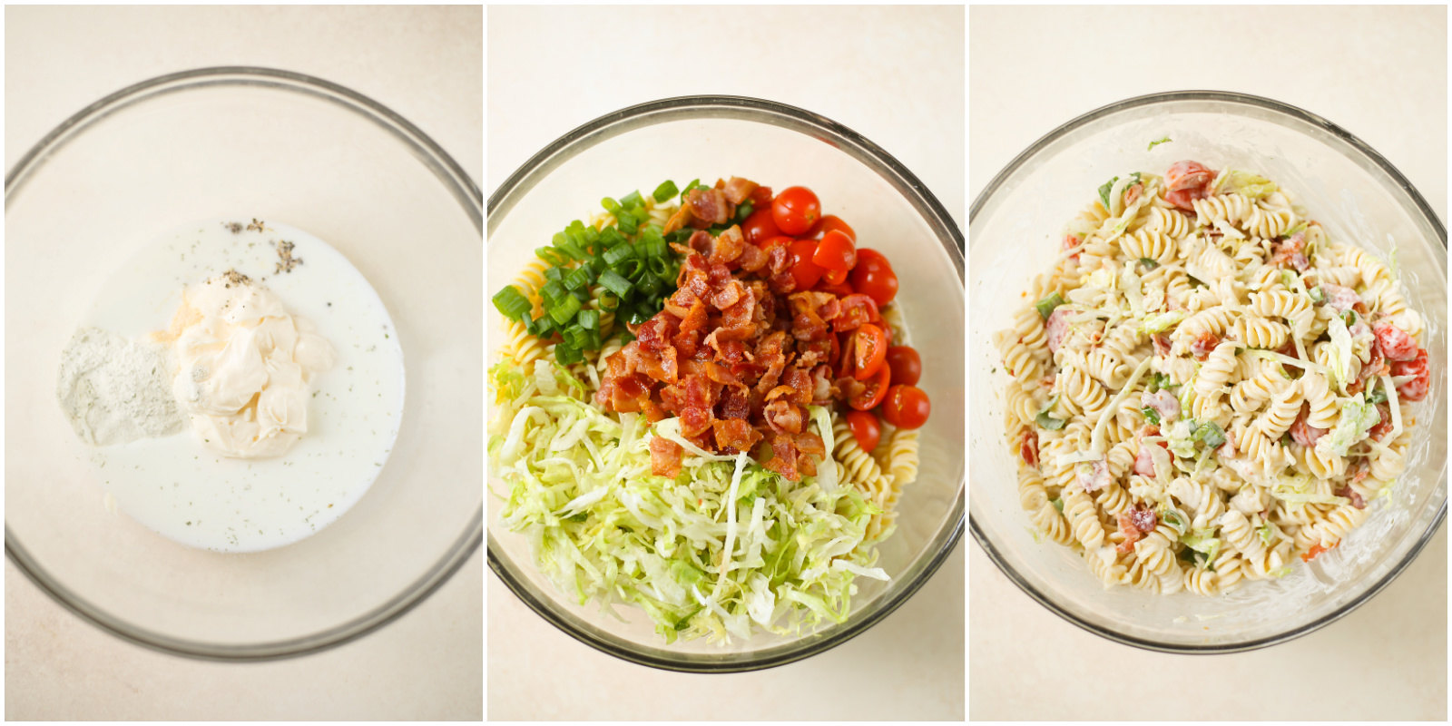 how to make blt pasta salad