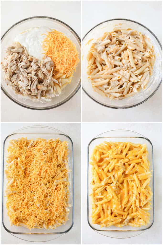 how to make buffalo chicken pasta bake