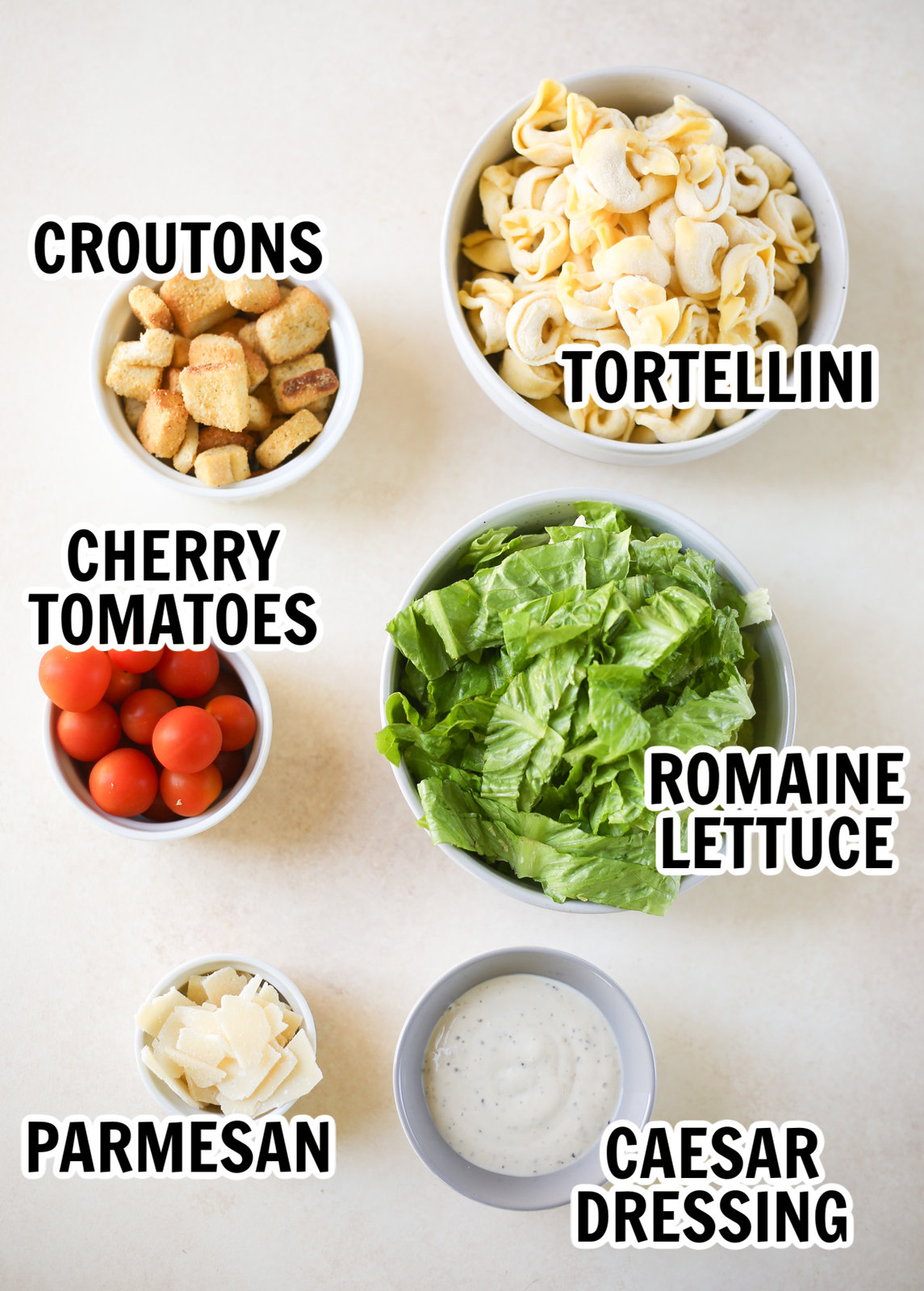 ingredients for tortellini caesar salad