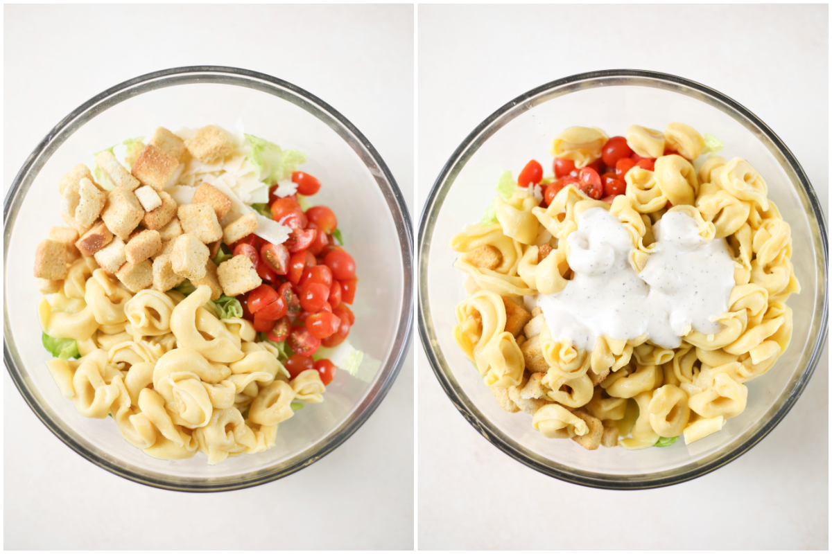 how to make tortellini caesar salad